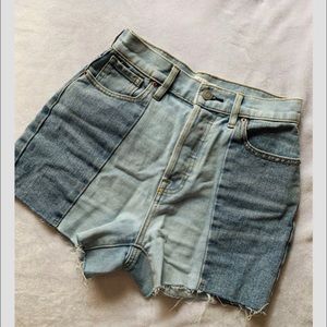 PacSun two tone high rise shorts